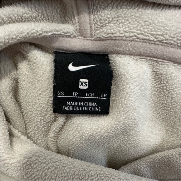 Nike Fleece Oatmeal Hooded Pullover XS - Picture 6 of 9